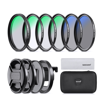 GoPro Hero 5/6/7/8 滤镜套装（UV+CPL+ND4~32)+2个镜盖+2个转接环 58mm
