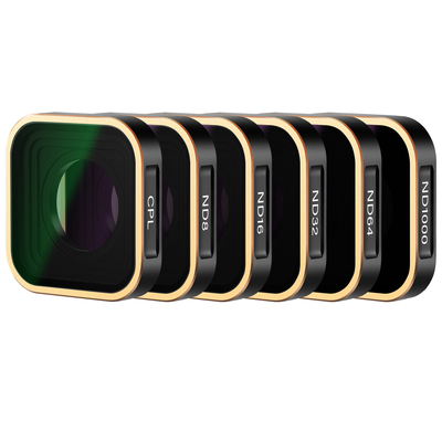 Gopro 9&10滤镜（CPL+ND8+ND16+ND32+ND64+ND1000）I类(金色）